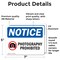 Signmission Photography Prohibited Sign With Symbol, 7 in W x Rectangle, Vinyl Decal OS-2PACK-NS-D-57-L-17272 - alternate 5
